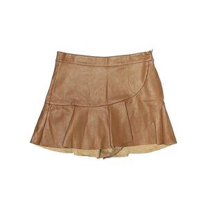 Do & Be faux leather caramel skort size M